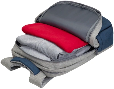 Рюкзак для ноутбука 17.3" Riva 7567 серый/темно-синий полиэстер (7567 GREY/DARK BLUE)