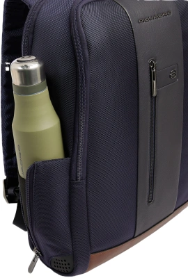 Рюкзак мужской Piquadro Brief2 CA4818BR2/BLUCU темно-синий/коричневый нейлон/натур.кожа