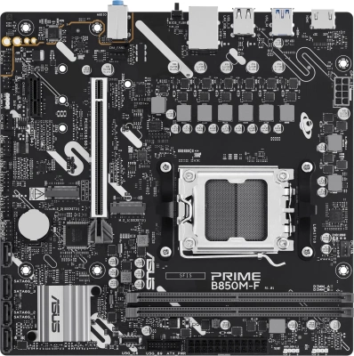 Материнская плата Asus PRIME B850M-F Socket AM5 AMD B850 2xDDR5 mATX AC`97 8ch(7.1) GbLAN RAID+VGA+HDMI