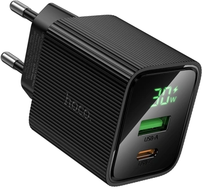 Сетевое зар./устр. Hoco CS84A Excellent PD30W+QC3.0 30W 3A (PD+QC) универсальное черный (64554)