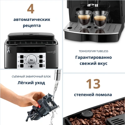 Кофемашина Delonghi Magnifica S ECAM22.110.B 1450Вт черный