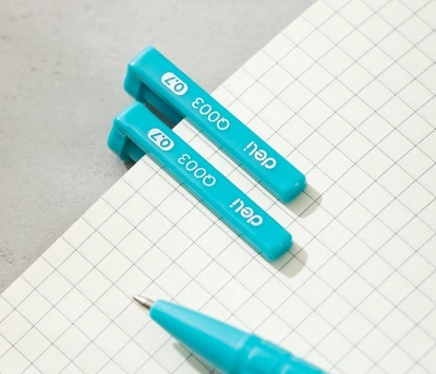 Ручка шариков. автоматическая Deli Daily EQ00330 голубой d=0.7мм син. черн. резин. манжета