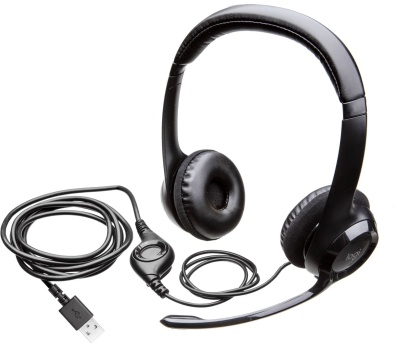 Наушники с микрофоном Logitech H390 черный/серый 1.9м накладные USB оголовье (981-000803)
