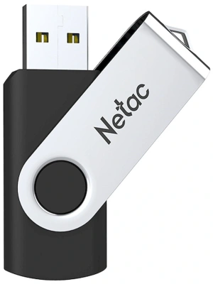 Флеш Диск Netac 128GB U505 NT03U505N-128G-20BK USB2.0 черный/серебристый
