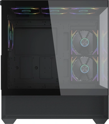 Корпус Accord ACC-EL1B TG черный без БП ATX 2xUSB2.0 1xUSB3.1 audio bott PSU