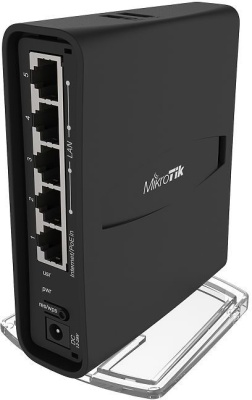 Роутер беспроводной MikroTik hAP ac2 (RBD52G-5HACD2HND-TC) AC1200 10/100/1000BASE-TX/4G ready черный