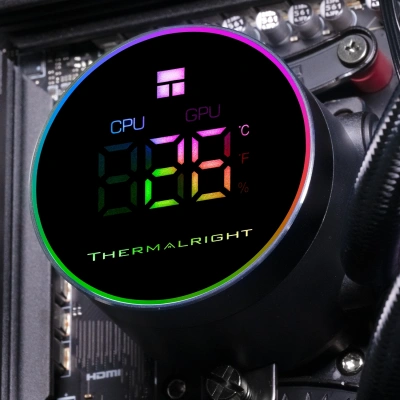 Система водяного охлаждения Thermalright Frozen Magic 360 Digital V2 ARGB Soc-AM5/AM4/1200/1700/1851 черный 4-pin 28.2dB Al LCD Ret (F-MAGIC-360-DIGITAL-BL-ARGB-V2)