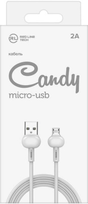 Кабель Redline Candy УТ000021983 USB (m)-micro USB (m) 1м белый