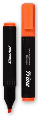 Текстовыделитель Silwerhof Prime 108031-06 скошенный пиш. наконечник 1-4мм оранжевый коробка