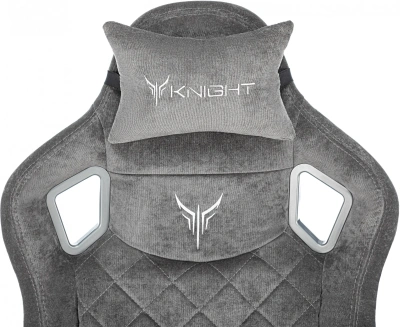 Кресло игровое Knight Outrider LTD серый Light-19 с подголов. крестов. металл