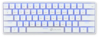 Клавиатура Оклик K763W механическая белый USB беспроводная BT/Radio Multimedia for gamer LED (1920562) кабель 1.5м