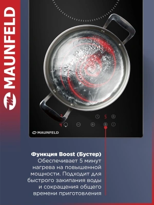 Индукционная варочная поверхность Maunfeld AVI292STBK черный