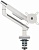 Кронштейн для мониторов Ultramounts UM713W белый 17"-32" макс.9кг крепление к столешнице поворот и наклон