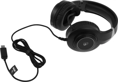 Наушники с микрофоном A4Tech Bloody G220S черный 2м мониторные USB оголовье (G220S USB/ BLACK)