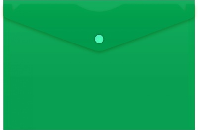 Конверт на кнопке Бюрократ -PK804A5NGRN A5 непрозрачный пластик 0.18мм зеленый