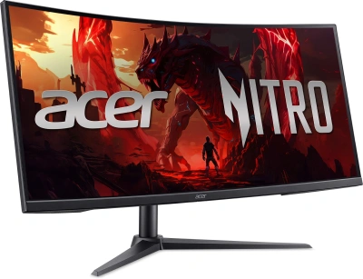 Монитор Acer 34" Nitro XZ340CURW0bmiiphx черный VA LED 1ms 21:9 HDMI M/M матовая HAS 250cd 3440x1440 240Hz FreeSync Premium DP Quad HD 2K (1440p)