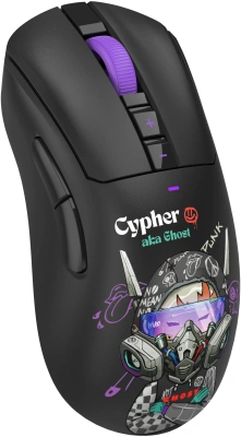 Мышь A4Tech Bloody R73 Pro черный/рисунок оптическая 26000dpi беспров. USB/USB-C 7but (R73 PRO CYPHER GHOST)