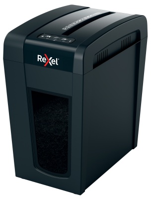 Шредер Rexel Secure X10-SL черный (секр.P-4) перекрестный 10лист. 18лтр. скрепки скобы