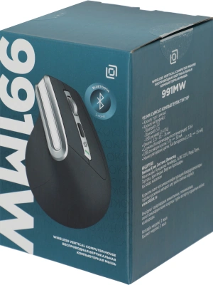 Мышь Оклик 991MW серый оптическая 2400dpi silent беспров. BT/Radio USB для ноутбука 7but (1885263)