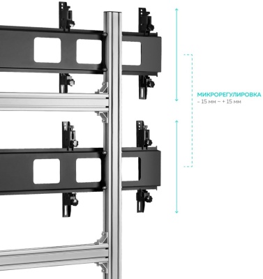 Подставка для телевизора Onkron FSPRO2L-22 серебристый 40"-55" макс.200кг напольный мобильный