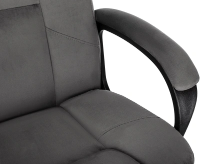 Кресло руководителя Бюрократ CH-800 Fabric темно-серый крестов. пластик