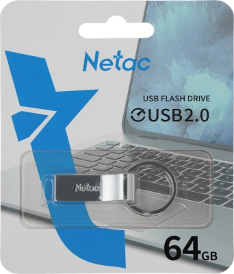 Флеш Диск Netac 64GB U275 NT03U275N-064G-20SL USB2.0 серебристый