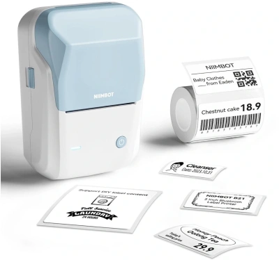 Термопринтер Niimbot B1 (1746797) 203dpi 50мм/с/USB/BT для печ.этик. голубой