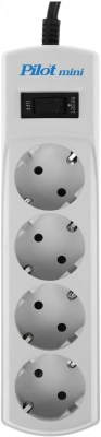 Сетевой фильтр Pilot mini 10м (4 розетки) белый (коробка)