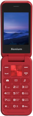 Мобильный телефон Xenium X680 красный раскладной 2Sim 2.8" 240x320 Nucleus 0.3Mpix GSM900/1800 MP3 FM microSD max32Gb