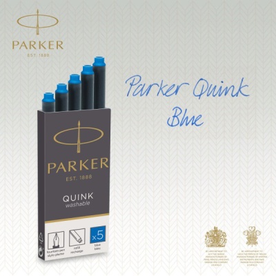Картридж Parker Quink Z11 (1950383) синие чернила смывающиеся для ручек перьевых (5шт)