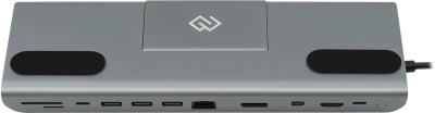 Стыковочная станция Digma DS-991 USB Type-C серый 1xHDMI 1xDP 1xminiDP 1xRJ-45 1xUSB Type-C 3xUSB 3.0
