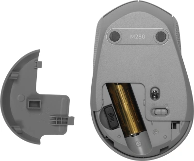 Мышь Logitech M280 серый оптическая 1000dpi беспров. USB 2but (910-004310)