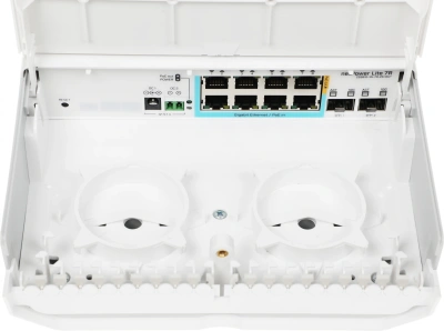Коммутатор MikroTik netPower Lite 7R CSS610-1GI-7R-2S+OUT (L2) 8x1Гбит/с 2SFP+ 8PoE управляемый