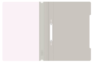 Папка-скоросшиватель Бюрократ Люкс -PSL20GREY A4 прозрач.верх.лист пластик серый 0.14/0.18