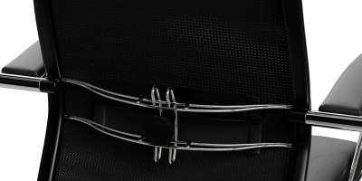 Кресло Метта ErgoLife Set 16 черный сиденье черный сет./экокожа с подголов. крестов. сталь хром