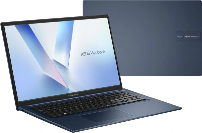 Ноутбук Asus Vivobook 17 X1704MA-AU039 Core 3 304 16Gb SSD512Gb Intel Graphics 17.3" IPS FHD (1920x1080) без ОС blue WiFi BT Cam (90NB17V2-M00CJ0)
