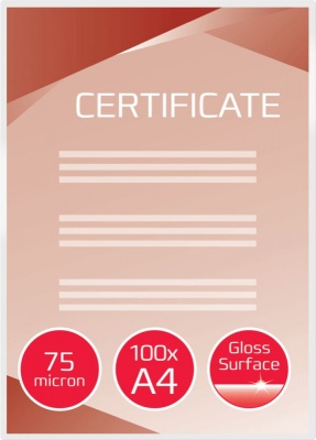 Пленка для ламинирования GBC 75мкм A4 (100шт) глянцевая 216x303мм 3740400