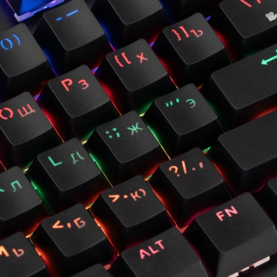 Клавиатура Оклик 990 G2 механическая черный USB Multimedia for gamer LED (1875240) кабель 1.8м