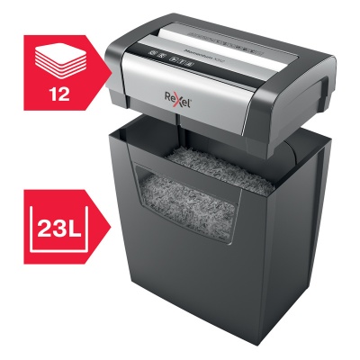 Шредер Rexel Momentum X312 (секр.P-3) фрагменты 12лист. 23лтр. скрепки скобы