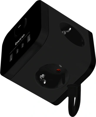 Сетевой удлинитель Buro BU-PC3.1UС-B 1.5м (3 розетки) черный (коробка)
