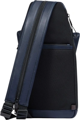 Рюкзак слинг Piquadro Harper CA6784AP/BLUTM синий/коричневый натур.кожа