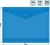 Конверт на кнопке Бюрократ -PK860BLU/1 A4 гориз. расшир. пластик 0.18мм синий