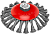 Щетка конич. Matrix 74611 d=125мм d(посад.)=14мм (угловые шлифмашины)
