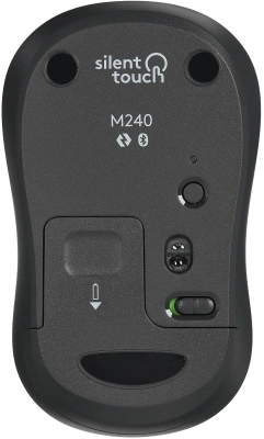 Мышь Logitech M240 Silent графитовый оптическая 4000dpi silent беспров. BT для ноутбука 2but (910-007119)