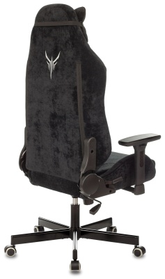 Кресло игровое Knight N1 Fabric черный Light-20 с подголов. крестов. металл