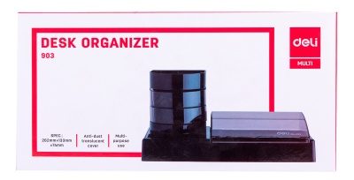 Настольный набор Deli E38254 (16 предметов) пластик черный