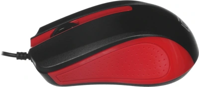 Мышь Оклик 225M черный/красный оптическая 1200dpi USB для ноутбука 3but (288237)