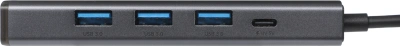 Разветвитель USB-C Cudy UH605 3порт. серый