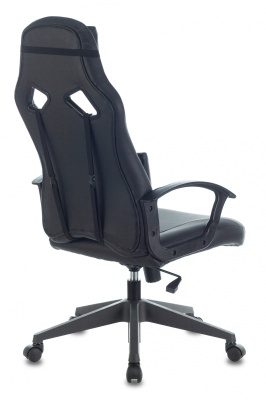 Кресло игровое Zombie Driver черный/красный экокожа с подголов. крестов. пластик