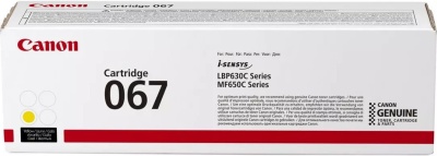 Картридж лазерный Canon 067Y 5099C002 желтый бар.в компл. (1250стр.) для Canon LBP631/633/MF651/655/657